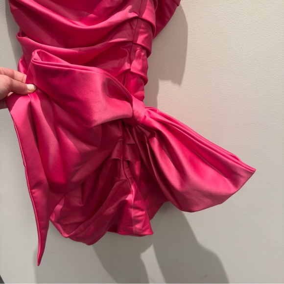 Hot Pink Strapless Bow-knotted Mini Dress Size XS - Picture 7 of 14